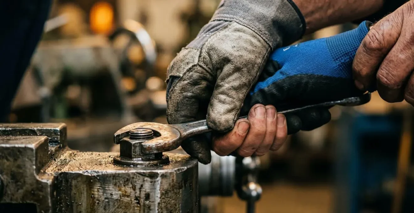 Stagiaire en immersion observant un professionnel dans un atelier industriel