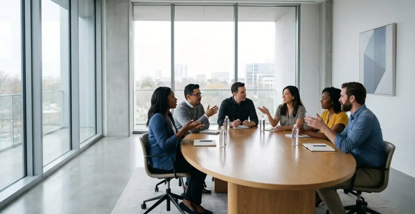 Réunion du CSE avec représentants du personnel en discussion