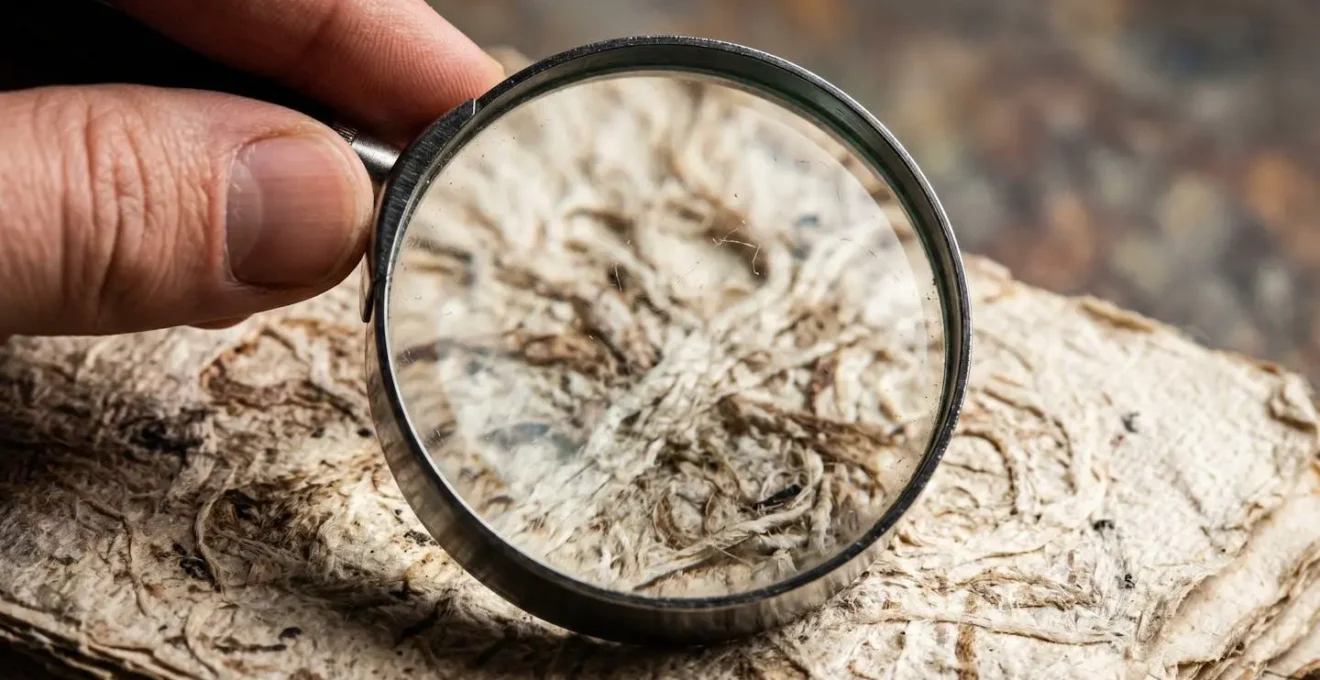 Gros plan sur des mains analysant des documents avec une loupe symbolisant la vérification minutieuse
